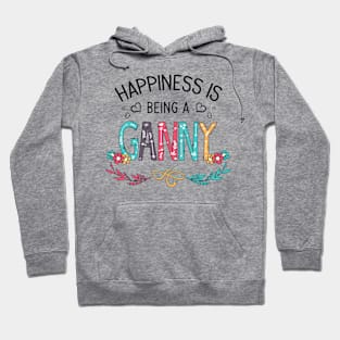 Happiness Is Being A Ganny Wildflowers Valentines Mothers Day Hoodie